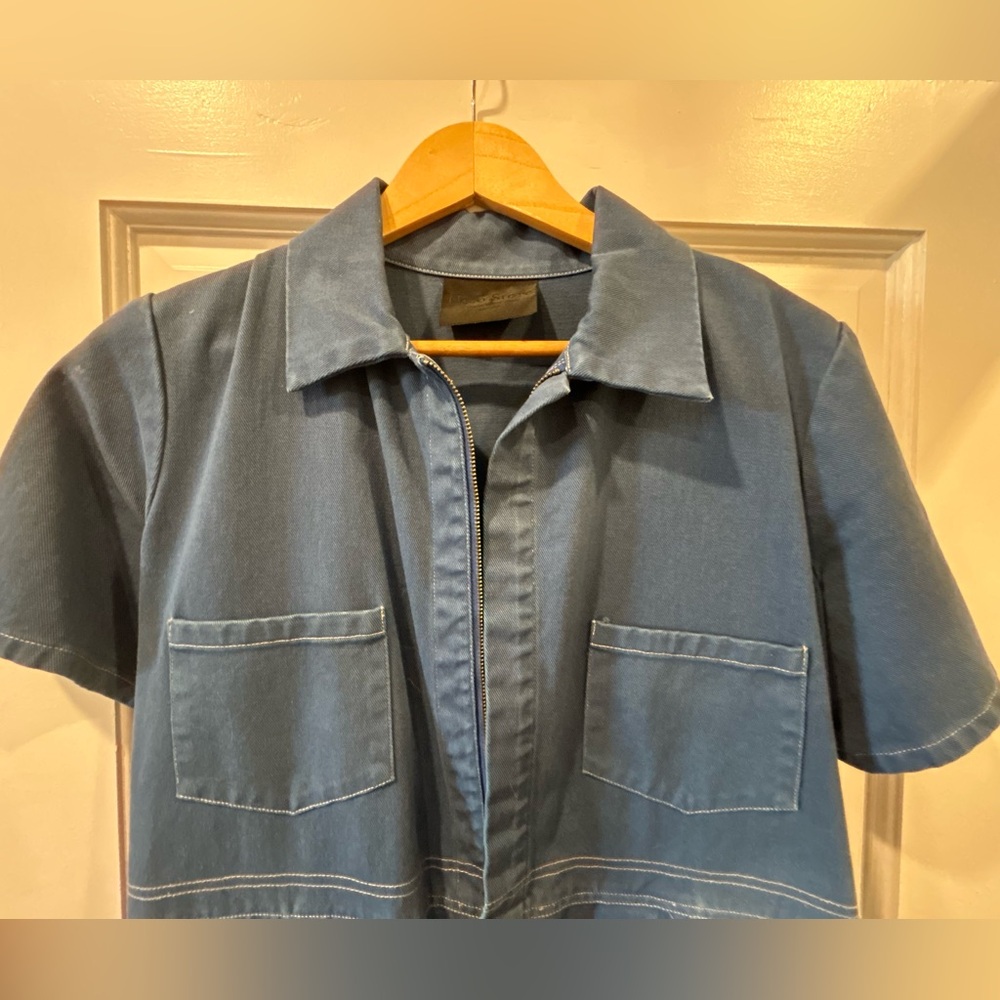 No. 6 Denim Short Sleeve Jumpsuit - Picture 3 of 3